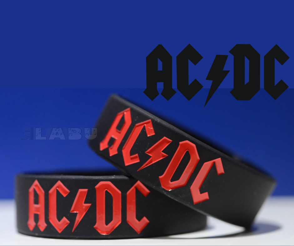 ACDC Metal Silicon Wristband 1 Pcs - Guitar Paradise