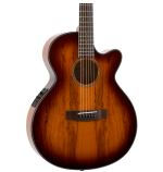 Mitchell MX430 Spalted Maple Acoustic-Electric Guitar Whiskey Burst - Image 4