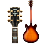 Yamaha SA2200 Semi-Hollow Electric Guitar Brown - Image 4