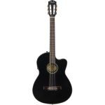 Fender CN-140SCE Nylon-String Acoustic Guitar in Black - Image 5
