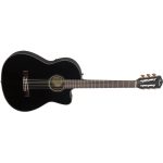 Fender CN-140SCE Nylon-String Acoustic Guitar in Black - Image 3
