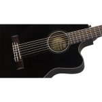 Fender CN-140SCE Nylon-String Acoustic Guitar in Black - Image 2
