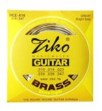 ZIKO DCZ-010 BRASS EXTRA LIGHT Bright Rich Tone Acoustic Guitar Strings Set
