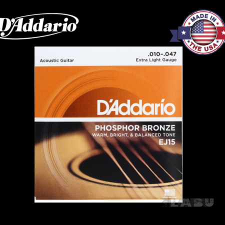 D'Addario EJ15 Phosphor Bronze Extra Light Acoustic Guitar Strings .010-.047 Extra Light Gauge