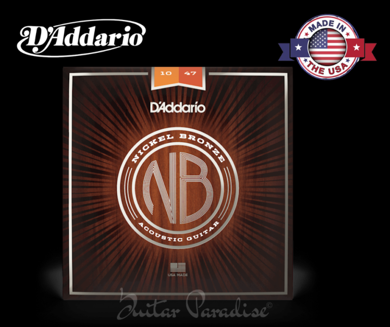 D'Addario NB1047 custom light Nickel Bronze Strings Set for Acoustic Guitar