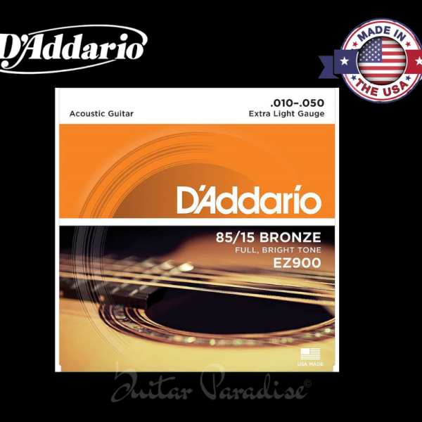 D'Addario EZ900 85/15 Bronze Extra Light Gauge .010-.050 Acoustic Guitar Strings Set