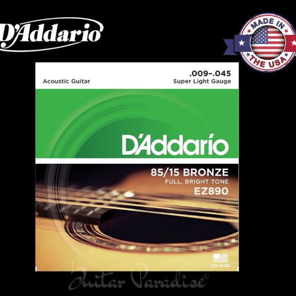 D'Addario Great American Bronze 85/15 Super Light Acoustic Strings .009-.045