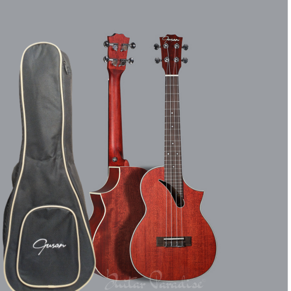 Guson GUT-I0 RD 26 Inch Tenor Electro Acoustic Ukulele with built-in equalizer with carrying bag