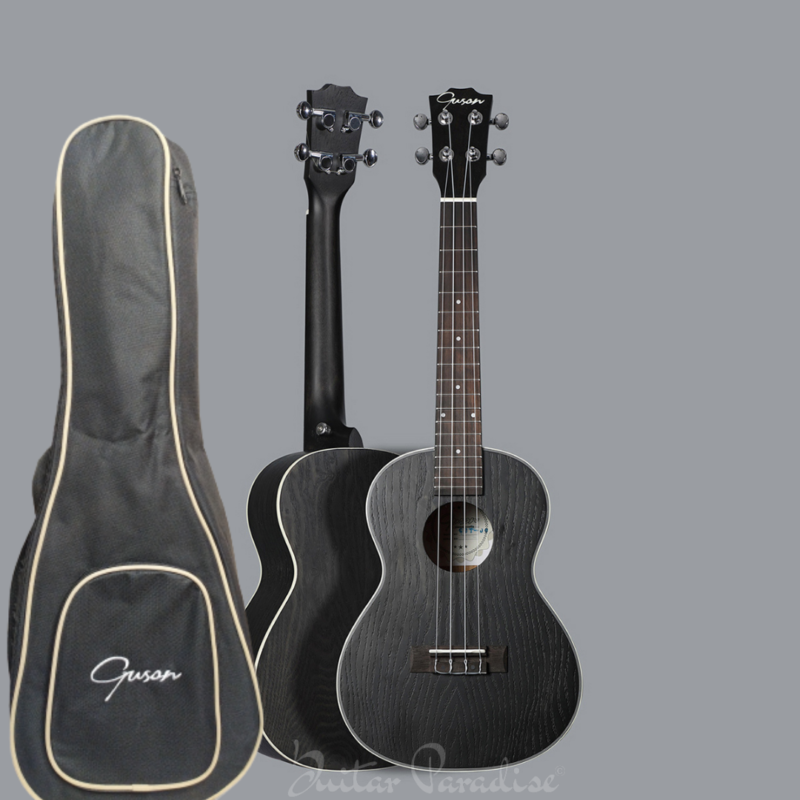 Guson GUT-09 BK 26 Inch Tenor Electro Acoustic Ukulele with built-in equalizer with carrying bag