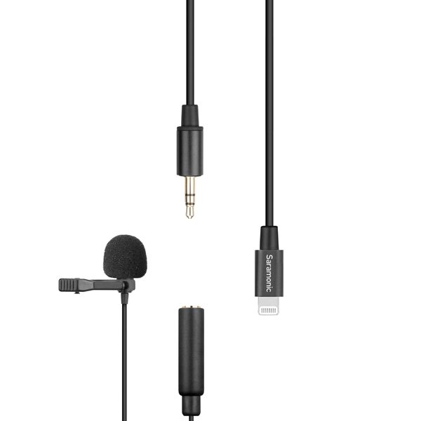 Saramonic LavMicro U1A Clip-on Lavalier Microphone with Lightning Connector - 6.6 foot Cable
