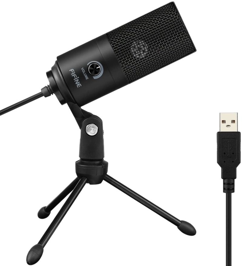 FIFINE K669B Metal Condenser Recording Microphone Cardioid Studio Recording Vocals, Voice Overs, Streaming Broadcast and YouTube Videos-K669B