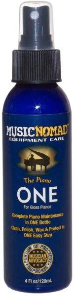 MusicNomad MN130 ONE All-in-1 Cleaner, Polish, & Wax for Gloss Pianos, 4 oz For Piano Caring - Image 2