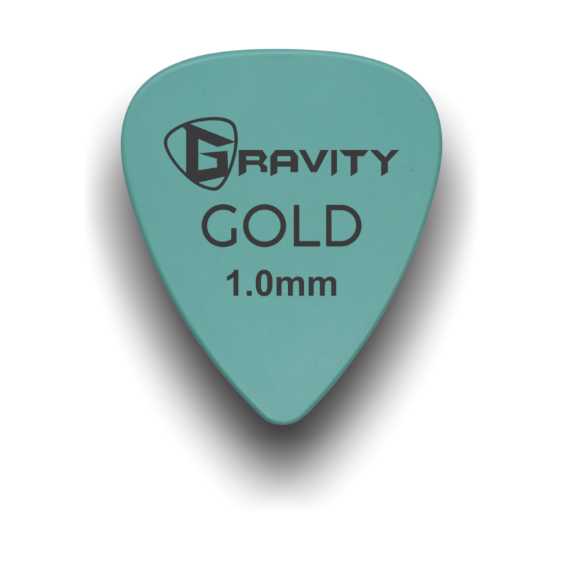 Gravity Picks Colored Gold Traditional Teardrop Guitar Pick - 1.5mm Seafoam