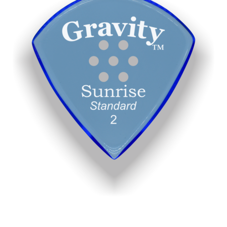 badgeGravity Picks Sunrise - Standard Size, 2mm, with Multi-hole Grip Handcrafted Acrylic Guitar/Bass Pick with an 80-degree Bevel and Multi-hole Grip