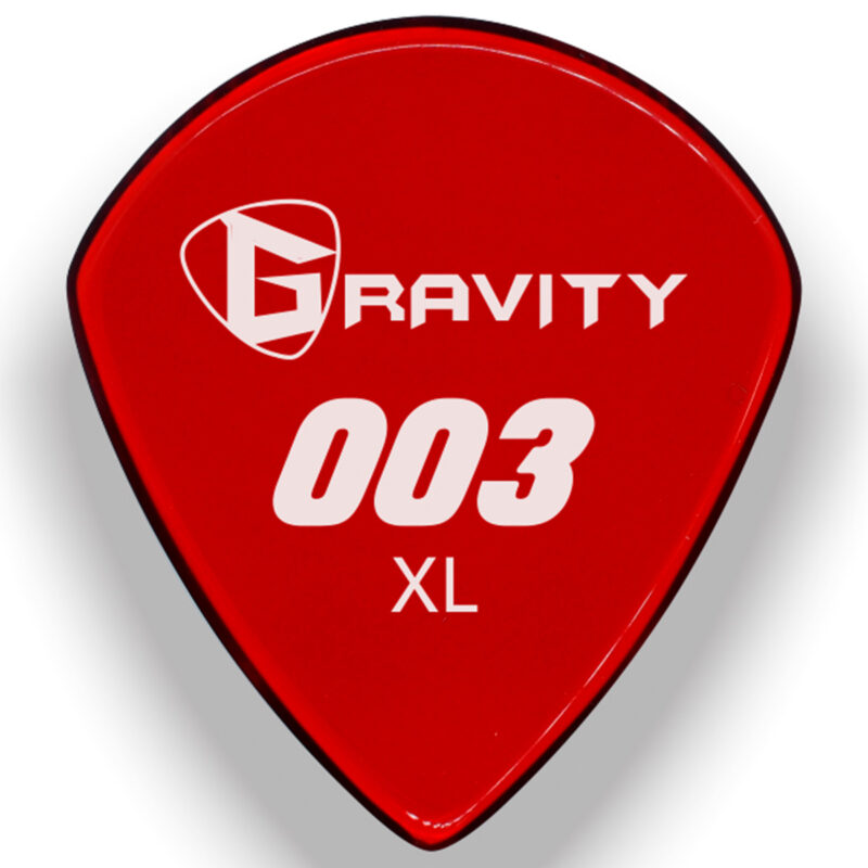 badgeGravity Picks G003XM 003 1.5mm XL Master Red 003 XL 1.5mm Master Finish (Unpolished) Red Handcrafted Acrylic Guitar/Bass Pick, J3 XL, 1.5mm Thickness