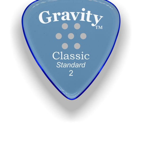 Gravity Picks GCLS2PM Classic - Standard Size, 2mm, with Multi-hole Grip- Guitar Picks