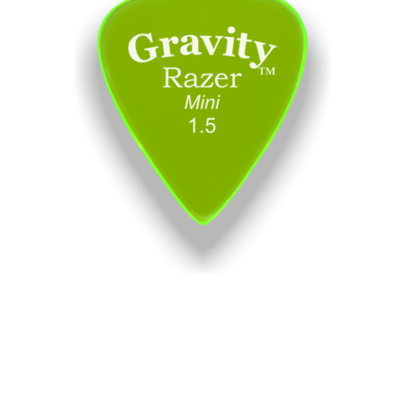 Gravity Picks Razer GRAM15P - Mini Size, 1.5mm Handcrafted Acrylic Guitar/Bass Pick with an 80-degree Bevel