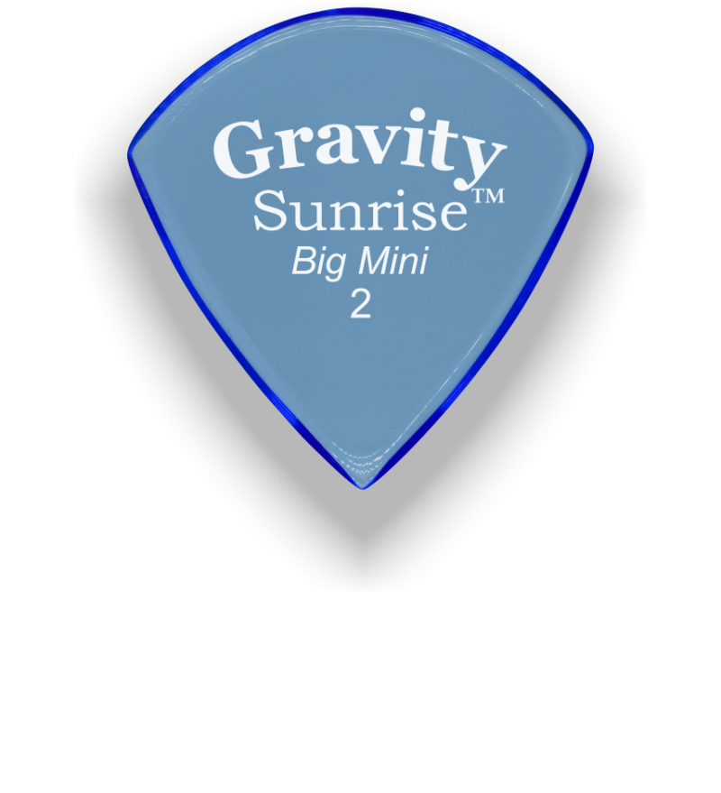 badgeSunrise Big Mini 2.0mm Master Finish (Unpolished) Blue GSUB2M Handcrafted Acrylic Guitar/Bass Pick with an 80-degree Bevel