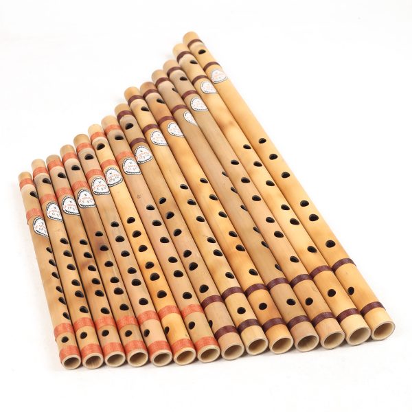 Semi Tuned Medium Bansuri Set 12 Pieces (Wholesale Deal)