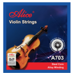Alice A703 Violin Sting Set, Plated Steel Plain String, Steel Core, Alloy Winding
