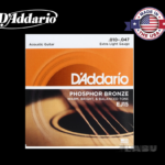 D'Addario EJ15 Phosphor Bronze Extra Light Acoustic Guitar Strings .010-.047 Extra Light Gauge