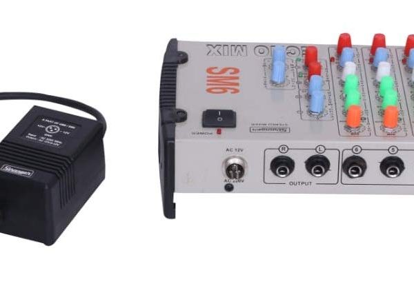 STRANGER SM6 6-channel Stereo Echo Audio Mixer with TRS/Jack Inputs.