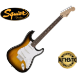 Squier Bullet Strat Hardtail in Brown Sunburst with Laurel Fingerboard