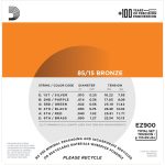 D'Addario EZ900 85/15 Bronze Extra Light Gauge .010-.050  Acoustic Guitar Strings Set - Image 3