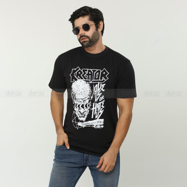 Kreator Hard rock  Band T-shirt Mens T-Shirt Band Genres heavy metalshock rockglam metal