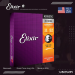 Elixir Strings 11027 Nanoweb 80/20 Acoustic Guitar Strings - .011-.052 Custom Light