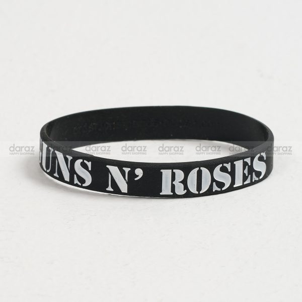 guns_nd roses official Logo printed high quality silicon Wristband