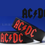 ACDC  Metal Silicon Wristband 1 Pcs