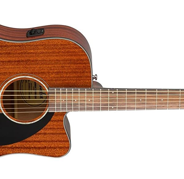 Fender CD-60SCE All Mahogany Acoustic-Electric Guitar - Dreadnaught Body Style - Natural Finish