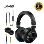 Moukey DJ Headphones-Studio Monitor & Mixing Dj Stereo Headsets -Wired Over Ear Headphones with 1/4 to 3.5mm for Home Amplifiers, DJ Equipment and Electronic Instruments