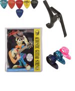 Alice Bronze Acoustic Guitar Strings,Capo,Plectrums Pick,Thumb Picks (BEST COMBO)