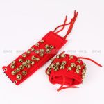 Kathak Ghungroo Red Padded line cloth string/rope anklets bells/Ghungroo/Payal/salangai | Bharatnatyam, Kuchipudi, Kathak | Classical Dance Jewelry