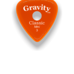 Gravity Picks GCPM3PR Classic Pointed Mini 3.0mm POLISHED w/ Round Orange Acrylic Guitar Pick with Mini Size, 3mm Thickness, and Round-shaped Grip Hole - Polished Finish