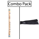 Combo of Scal F-11.5 Bamboo F Sharp Medium Bamboo Flute and Flute Bag - Wooden