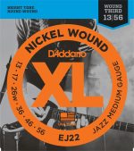 D'Addario EJ22 Jazz Medium Nickel Wound Electric Guitar Strings 13-56 Bright Tone Round Wound - Image 2