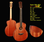 SQOE 36-G-BQJ 3/4-Size Acoustic Guitar Wooden