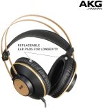 AKG_Pro Audio K92 Over-Ear, Closed-Back, Studio Headphones, Matte Black and Gold - Image 5