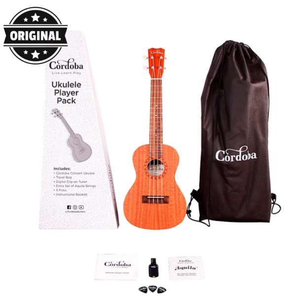Cordoba Ukulele Player Pack - Concert Ukulele Natural