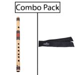 Combo of Bamboo Flute and Flute Bag - Natural Bamboo