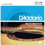 D'Addario EZ910 85/15 Bronze Acoustic Guitar Strings, 11-52 Light - Image 2