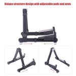 AROMA AGS-08 Folding Adjustable Universal String Instrument Guitar Stand for Acoustic Guitar, Classical, Electric, Violin, Ukulele- Aluminum Alloy A-Frame - Image 7