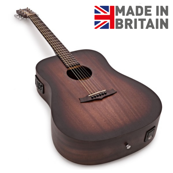 Tanglewood Crossroads Dreadnaught With Electronics TWCR DE Electro Acoustic Guitar with Gig Bag with Built in Tuner