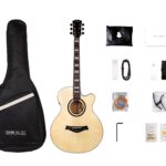 ENYA EF18 N/A FOLK ACOUSTIC GUITAR PACKAGE, BAG AND ACCESSORIES