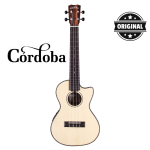 কর্ডোবা 21t স্প্রুস এবং স্ট্রাইপড ইবনি টেনার উকুলেলে - guiter