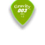 Gravity Picks Classic Mini (Jazz) 1.5mm Polished Fluorescent Green G003M15P Handcrafted Acrylic Guitar/Bass Pick with an 80-degree Bevel
