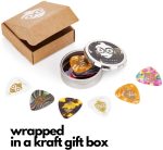 Pick Geek Guitar Picks - 16 Cool Custom Guitar Picks For Your Electric, Acoustic, or Bass Guitar - X-Heavy, Heavy, Medium & Light - Presented in a Luxury Metal Pocket Box - Image 2